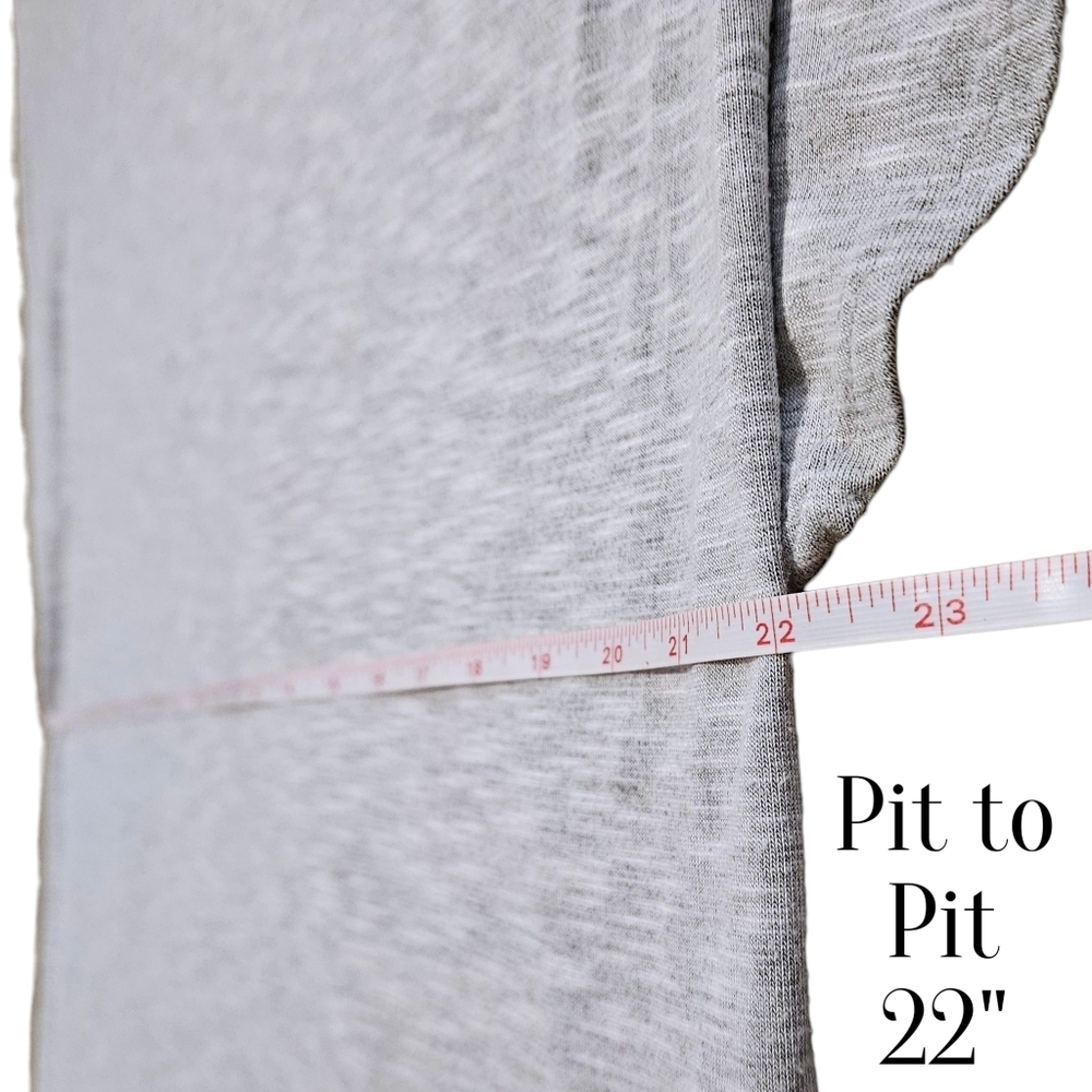 Wearabouts Gray V-Neck Swim Cover-Up Dress M Dolman Sleeve Strappy Back Beach - Picture 6 of 8
